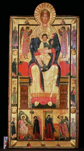 Madonna és gyermek (tempera és aranylevél a panelen)